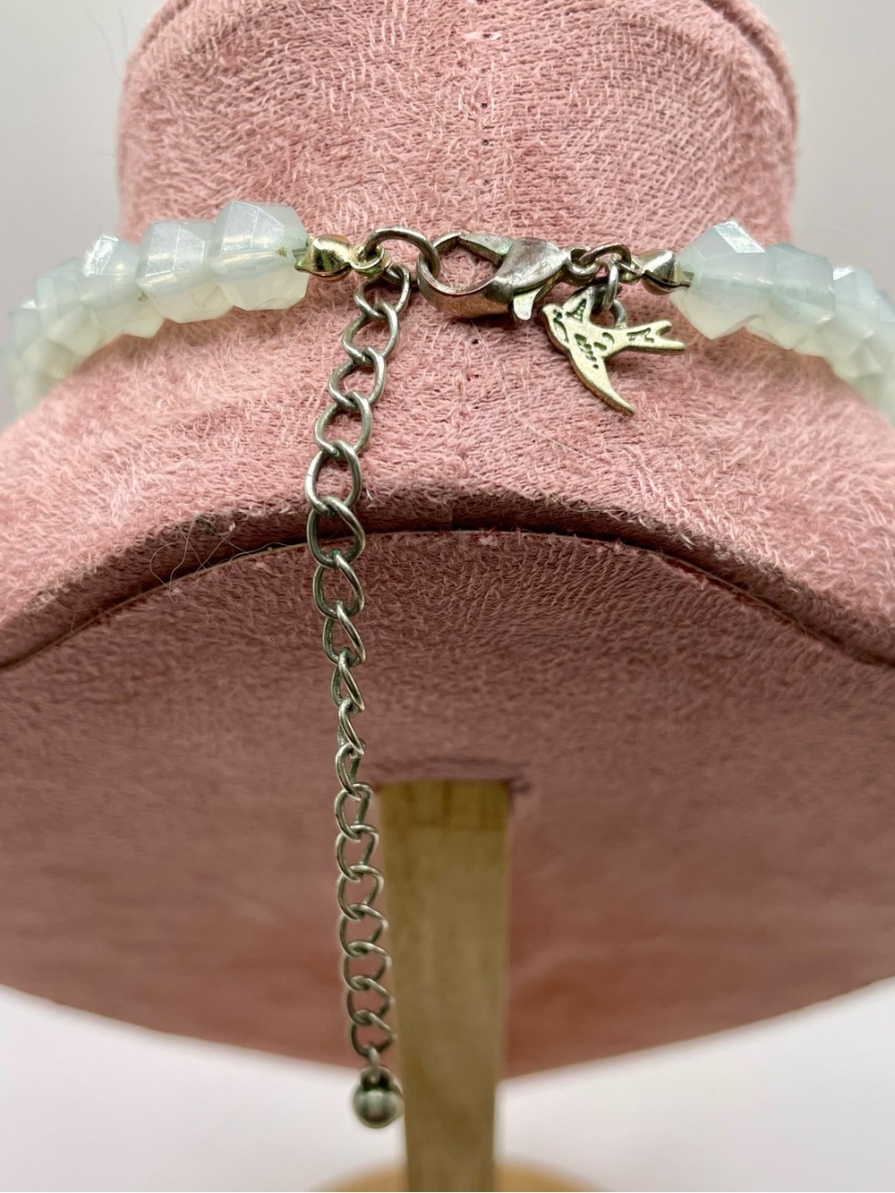 Pale Mint Green Beaded Statement Necklace - Picture 6 of 6